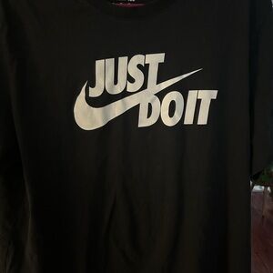 Nike Black Tee with White Logo